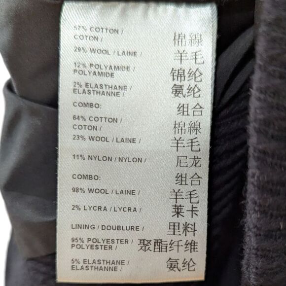 Judith & Charles Women's Black and Grey Chevron Collared Jacket Gold Zip Up - Picture 8 of 8